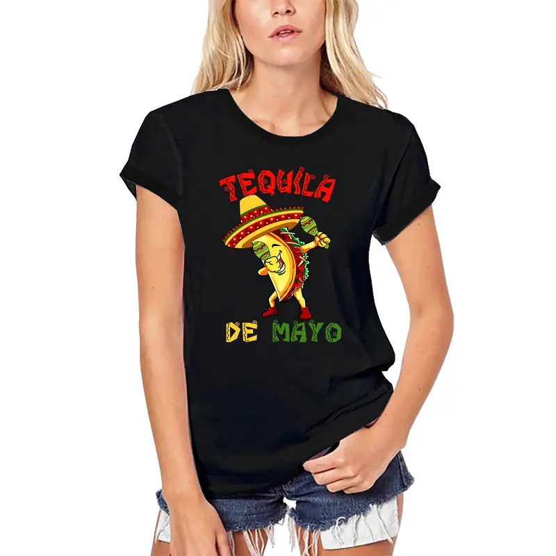 Ultrabasic Women's Organic T-Shirt Tequila De Mayo - Funny Cinco De Mayo Tee Shirt 1