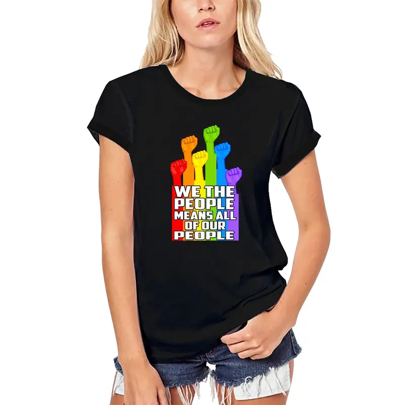 Ultrabasic Women's Organic T-Shirt We The People Means All Of Our People - Lgbt Pride 1