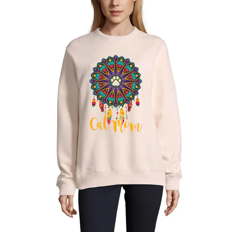 Ultrabasic Women's Sweatshirt Cat Mom - Kitten Funny Sweater For Ladies 1