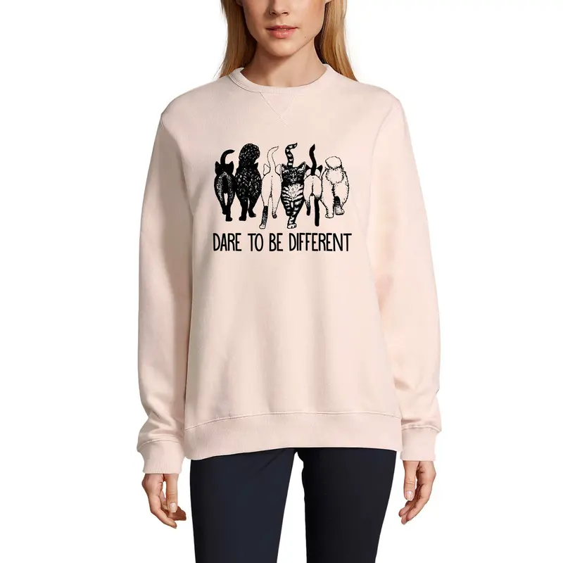 Ultrabasic Women's Sweatshirt Dare To Be Different - Cat Squad - Funny Pet Kitty Lover Sweater 1