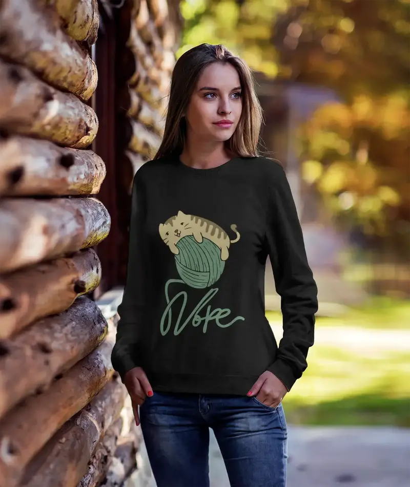 Ultrabasic Women's Sweatshirt Nope - Gift For Cat Lovers - Cat's Life 1