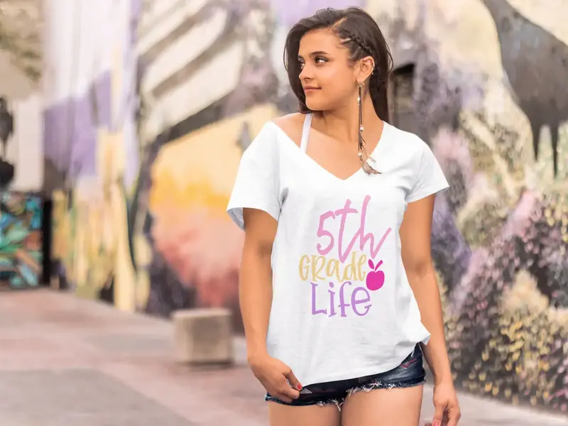 Ultrabasic Women's T-Shirt 5Th Grade Life - Short Sleeve Tee Shirt Tops 1