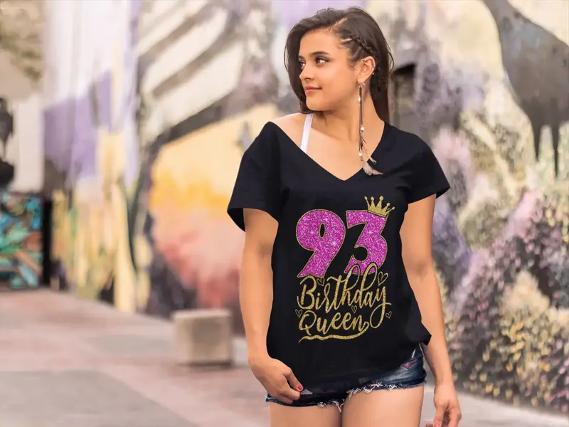 Ultrabasic Women's T-Shirt 93Rd Birthday Queen Shirt For Ladies - Novelty Gift 1
