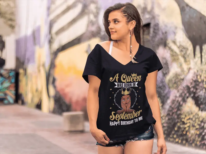 Ultrabasic Women's T-Shirt A Queen Was Born In September - Happy Birthday Shirt For Ladies 2
