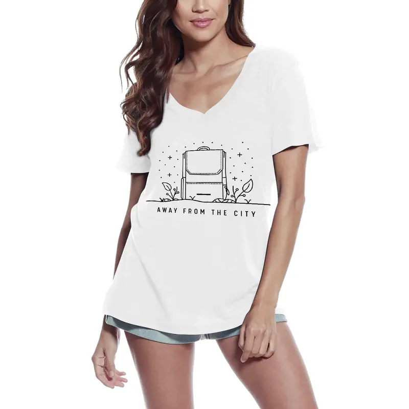 Ultrabasic Women's T-Shirt Adventure Shirt - Away From The City - Novelty Shirts For Women 3