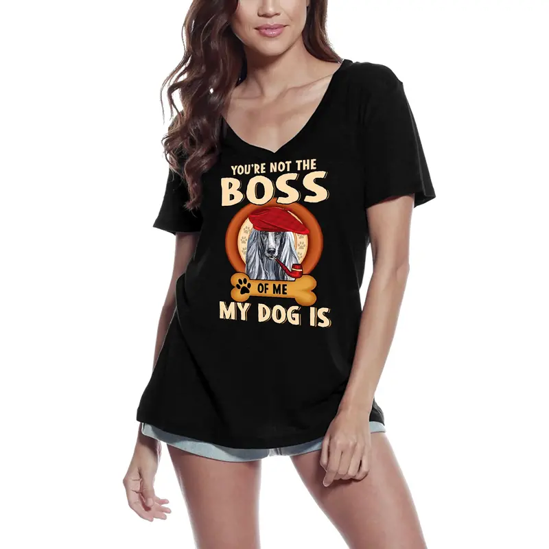 Ultrabasic Women's T-Shirt Afghan Cute Dog Lover - Short Sleeve Tee Shirt Quote Tops 1