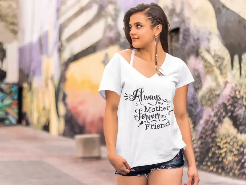 Ultrabasic Women's T-Shirt Always My Mother Forever My Friend - Short Sleeve Tee Shirt Tops 1