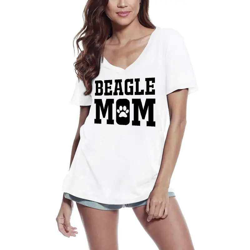 Ultrabasic Women's T-Shirt Beagle Mom - Paw Dog Short Sleeve Tee Shirt Tops 3
