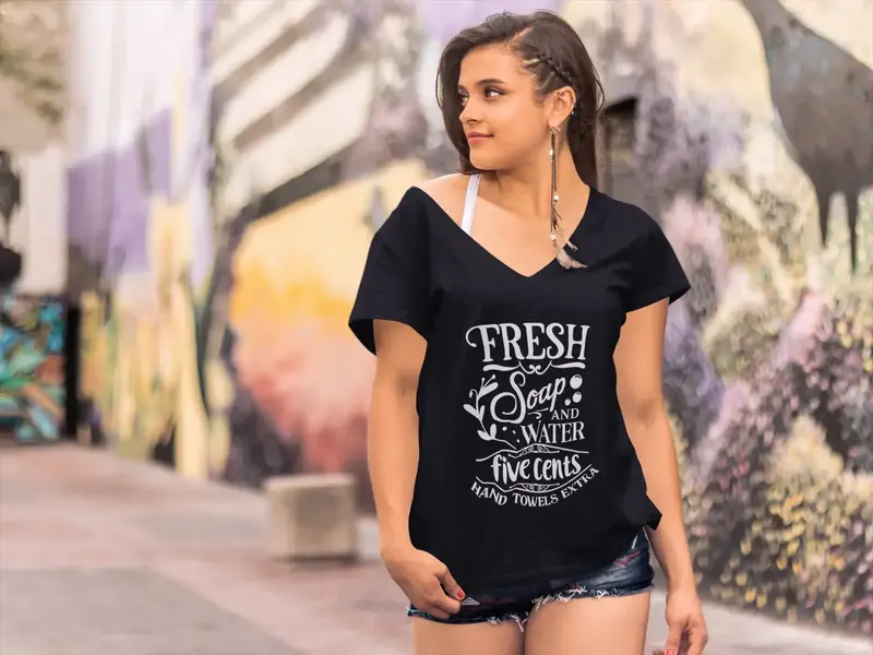 Ultrabasic Women's T-Shirt Fresh Soap And Water - Funny Short Sleeve Tee Shirt Tops 1