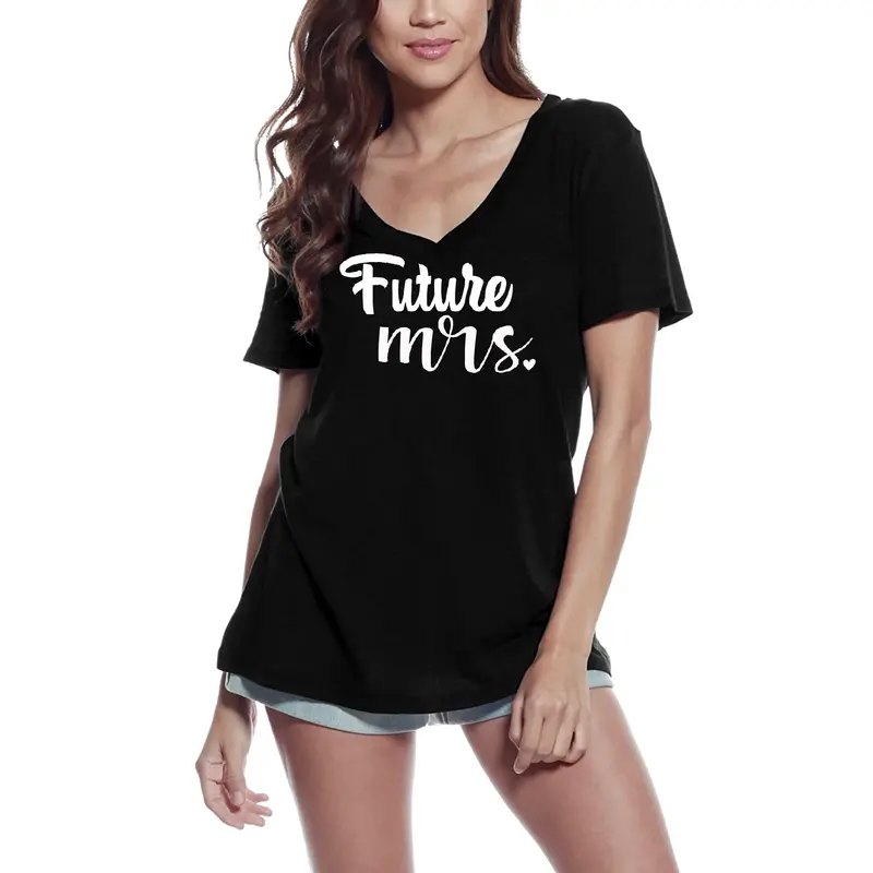 Ultrabasic Women's T-Shirt Future Mrs - Funny Short Sleeve Tee Shirt Tops 1