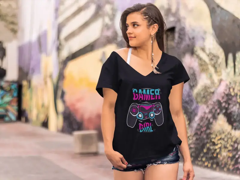 Ultrabasic Women's T-Shirt Gamer Girl - Gaming Short Sleeve Tees Tops 1