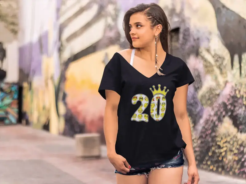 Ultrabasic Women's T-Shirt Golden Crown 20 Years Old - 20Th Birthday Shirt For Ladies 1