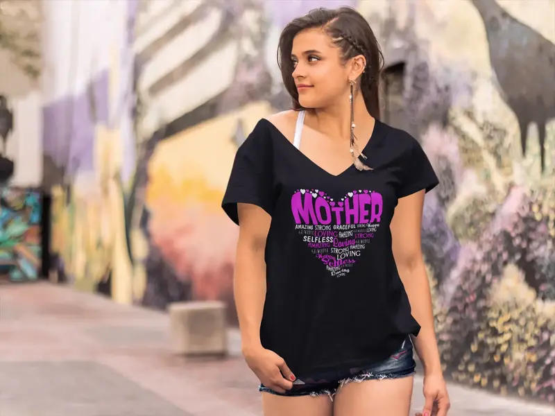 Ultrabasic Women's T-Shirt Heart Mother - Mom Short Sleeve Tee Shirt Tops 1