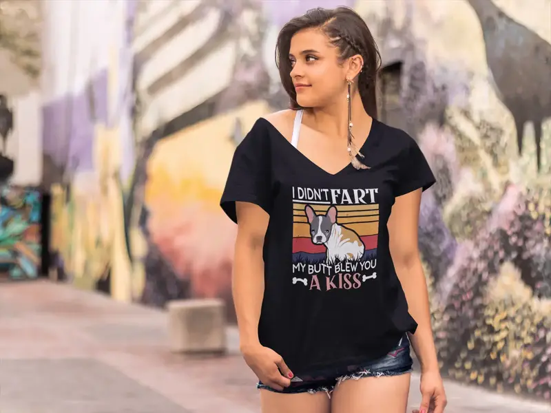 Ultrabasic Women's T-Shirt I Didn't Fart My Butt Blew You A Kiss - Funny Dog Tee Shirt 1
