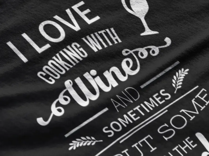 Ultrabasic Women's T-Shirt I Love Cooking With Wine - Funny Short Sleeve Tee Shirt Tops 1