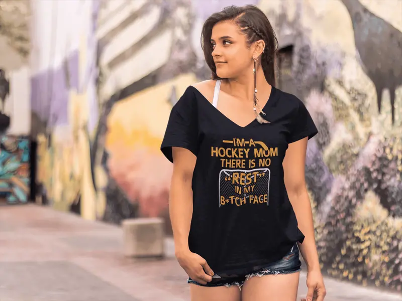 Ultrabasic Women's T-Shirt I'm A Hockey Mom There Is No Rest In My Face - Funny Tee Shirt 2