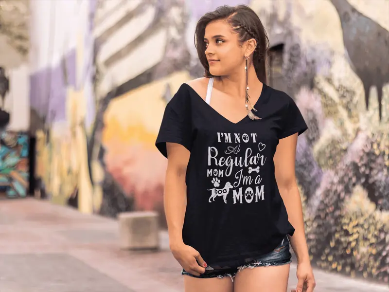 Ultrabasic Women's T-Shirt I'm Not A Regular Mom I'm A Dog Mom - Funny Short Sleeve Tee Shirt Tops 2