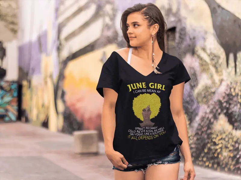 Ultrabasic Women's T-Shirt June Girl - Birthday Gifts Novelty Ladies Shirt 2