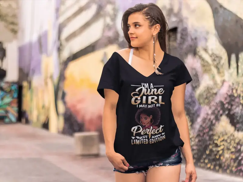 Ultrabasic Women's T-Shirt June Girl - Limited Edition Birthday Gifts Novelty 1