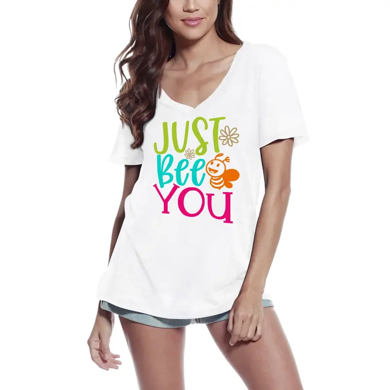Ultrabasic Women's T-Shirt Just Bee You - Short Sleeve Tee Shirt Tops 2