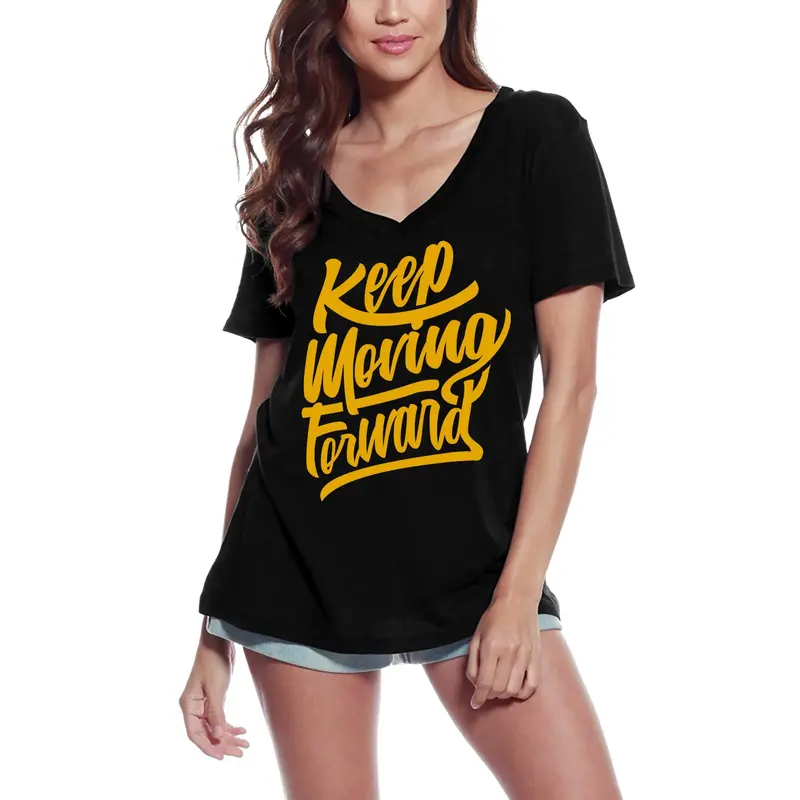 Ultrabasic Women's T-Shirt Keep Moving Forward - Inspiring Motivation Slogan 1