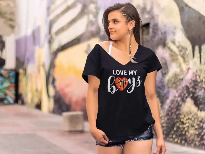Ultrabasic Women's T-Shirt Love My Boys - Short Sleeve Tee Shirt Tops 1