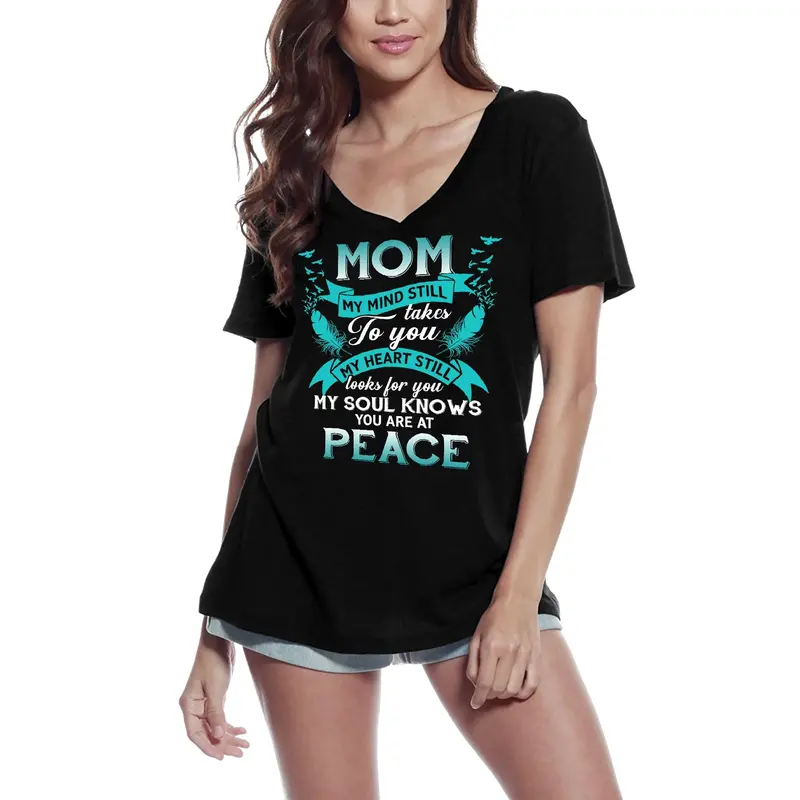 Ultrabasic Women's T-Shirt Mom My Mind Still Takes To You - Peace Mother Tee Shirt 1