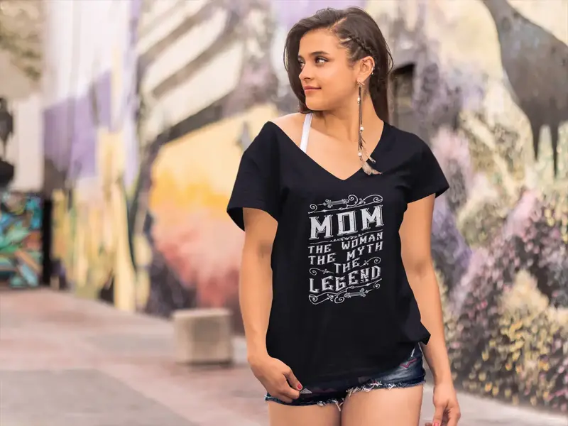 Ultrabasic Women's T-Shirt Mom The Woman Myth Legend - Short Sleeve Tee Shirt Tops 1