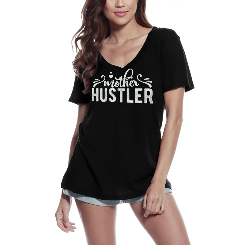Ultrabasic Women's T-Shirt Mother Hustler - Short Sleeve Tee Shirt Gift Tops 1