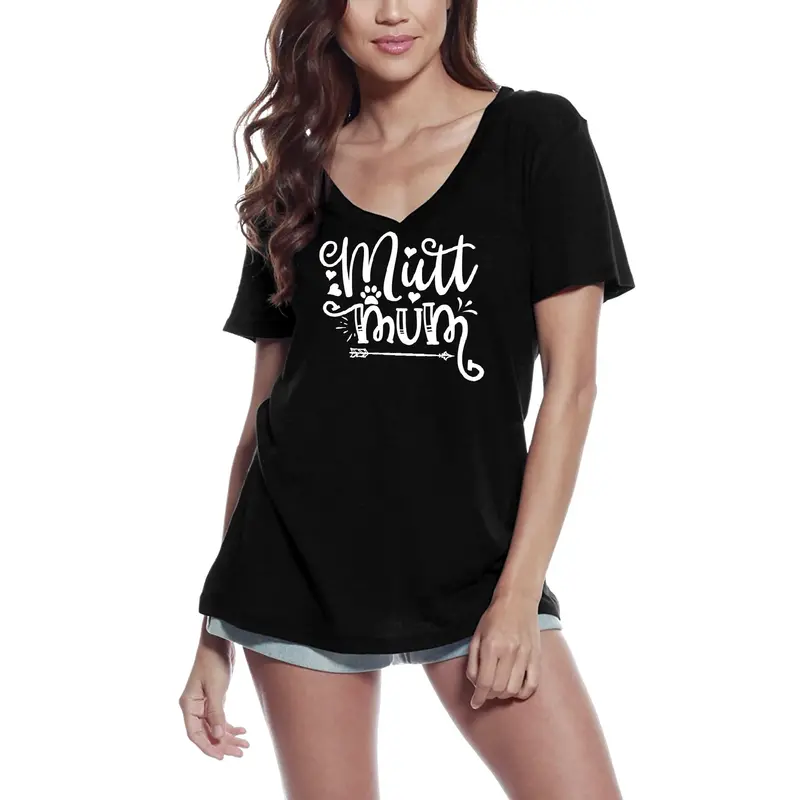 Ultrabasic Women's T-Shirt Mutt Mum - Funny Short Sleeve Tee Shirt 1