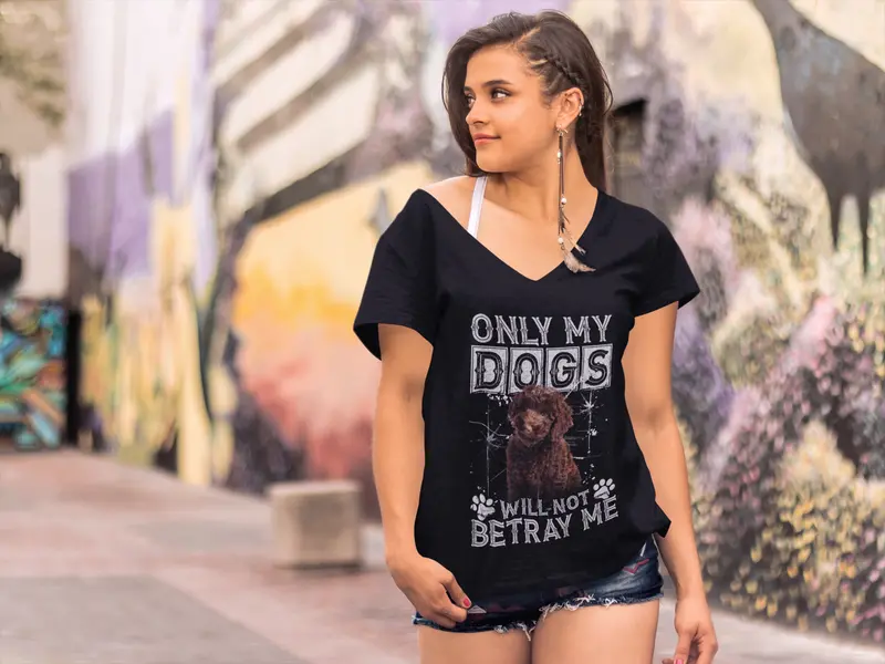 Ultrabasic Women's T-Shirt Only My Dogs Will Not Betray Me - Poodle Cute Dog Paw 2