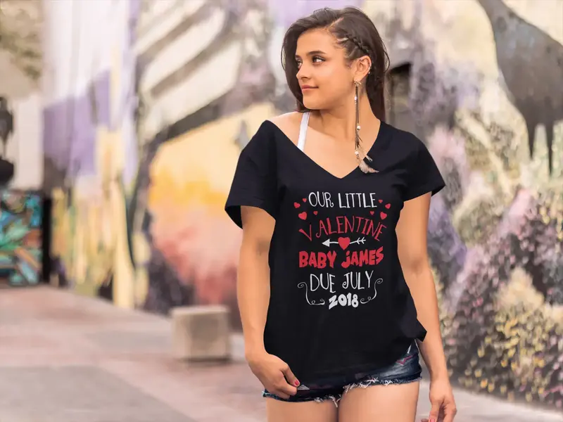 Ultrabasic Women's T-Shirt Our Little Valentine - Valentine's Day Short Sleeve Graphic Tees Tops 1