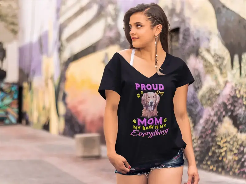 Ultrabasic Women's T-Shirt Proud Day - Golden Retriever Dog Mom - My Baby Is My Everything 1