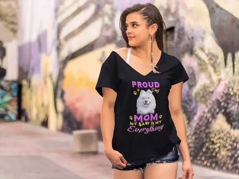 Ultrabasic Women's T-Shirt Proud Day - Japanese Spitz Dog Mom - My Baby Is My Everything 1