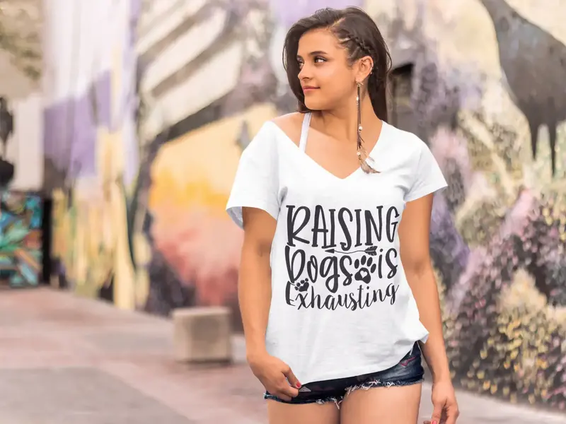 Ultrabasic Women's T-Shirt Raising Cats Is Exhausting - Short Sleeve Tee Shirt Tops 1