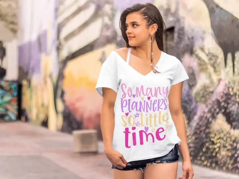 Ultrabasic Women's T-Shirt So Many Planners So Little Time - Short Sleeve Tee Shirt Tops 1