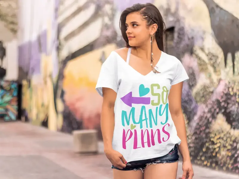 Ultrabasic Women's T-Shirt So Many Plans - Short Sleeve Tee Shirt Tops 1