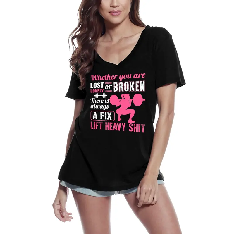 Ultrabasic Women's T-Shirt There Is Always A Fix - Motivational Gym Slogan Shirt 1