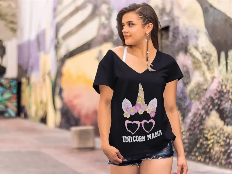 Ultrabasic Women's T-Shirt Unicorn Mama - Funny Mother Tee Shirt For Ladies 1