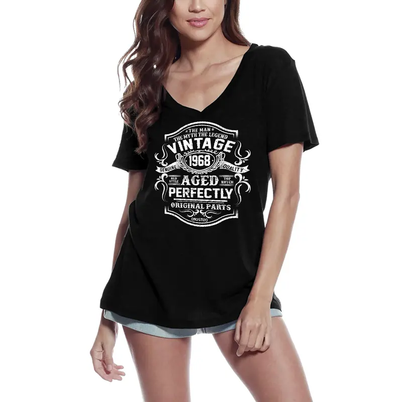 Ultrabasic Women's T-Shirt Vintage 1968 Aged Perfectly - 52 Years Old 52Nd Birthday Gift 1