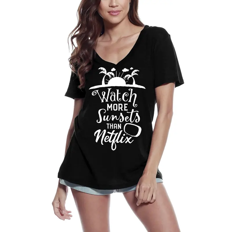 Ultrabasic Women's T-Shirt Watch More Sunsets Than ... - Tee Shirt Tops 3