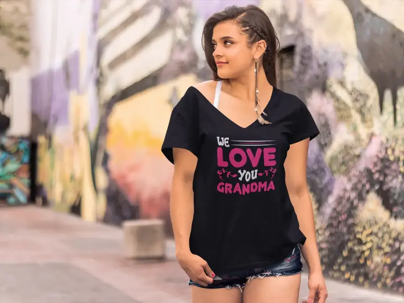 Ultrabasic Women's T-Shirt We Love You Grandma - Short Sleeve Tee Shirt Tops 1