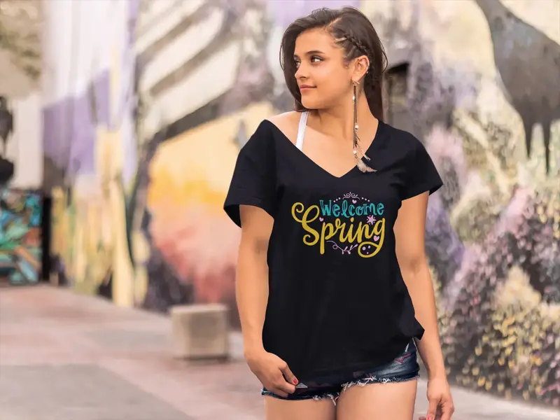 Ultrabasic Women's T-Shirt Welcome Spring - Funny Tee Shirt 1