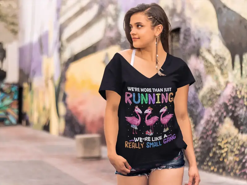 Ultrabasic Women's T-Shirt We're Like A Really Small Gang - Flamingo Bird 1