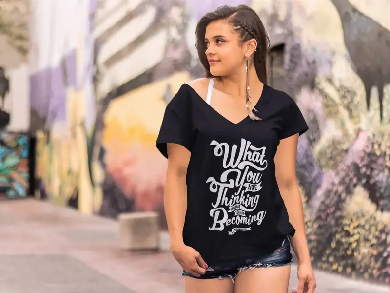 Ultrabasic Women's T-Shirt What You Are Thinking - Self Motivation Slogan Tee 1