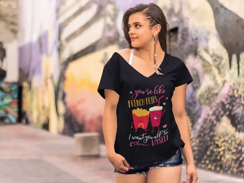 Ultrabasic Women's T-Shirt You Are Like French Fries - I Want You All To Myself - Funny Love Tee Shirt 1