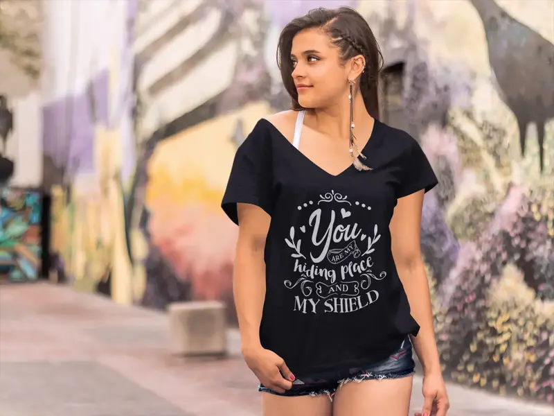 Ultrabasic Women's T-Shirt You Are My Hiding Place And My Shield - Romantic Quote 1