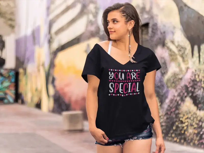 Ultrabasic Women's T-Shirt You Are Special - Hearts Short Sleeve Tee Shirt Tops 1