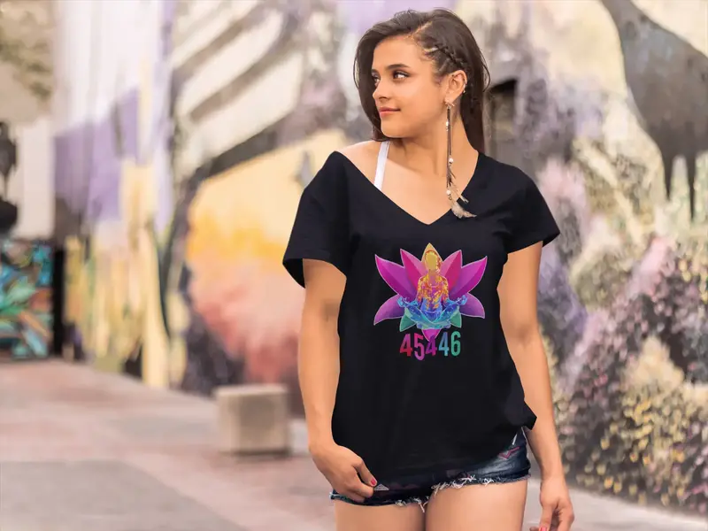 Ultrabasic Women's V-Neck T-Shirt Yoga For The Winners - Short Sleeve Tee Shirt 1