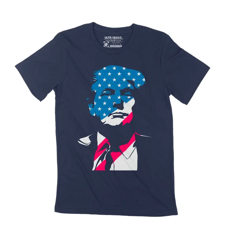 Unisex Adult T-Shirt Donald Trump Merchandise American Flag 1